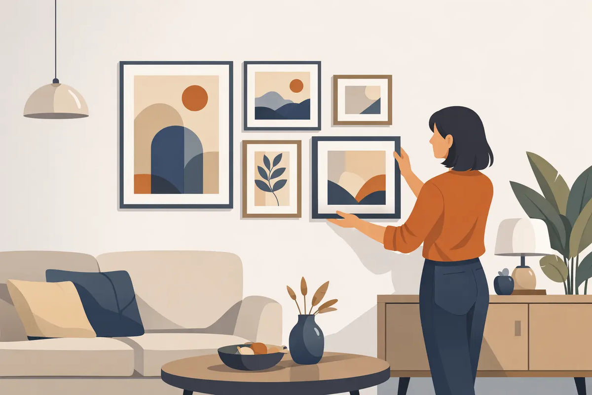 Como combinar quadros na parede com elegância