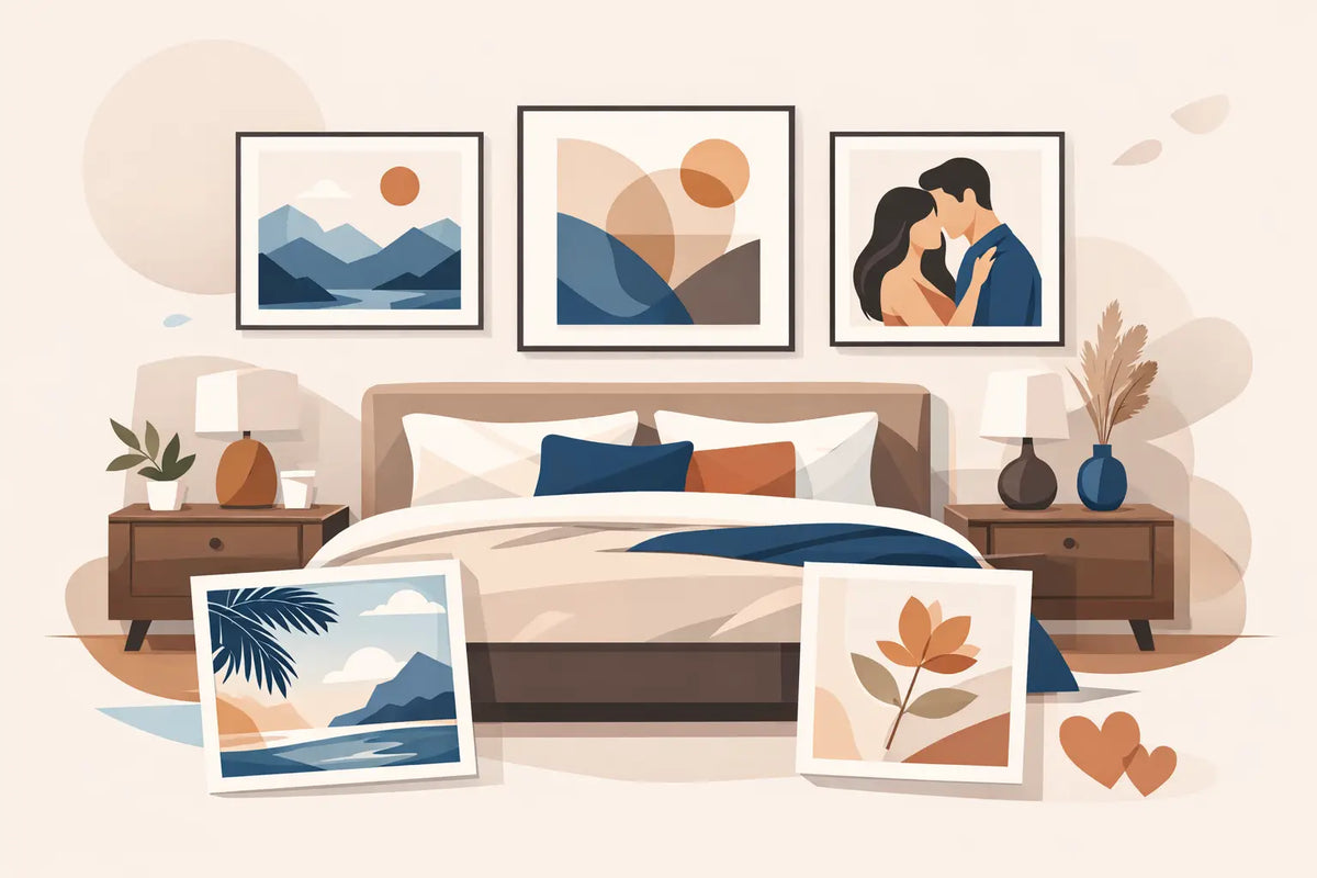 Melhores temas de quadros para quarto de casal