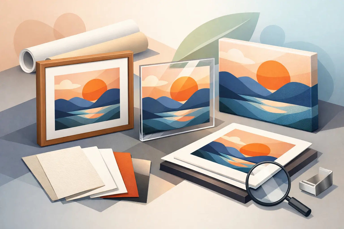 Guia de acabamentos para art prints premium