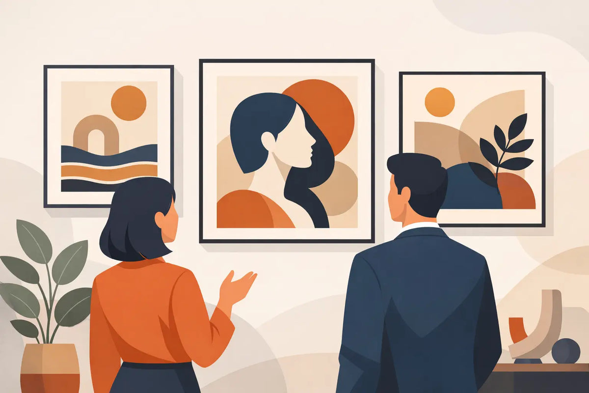 Ilustração contemporânea para parede