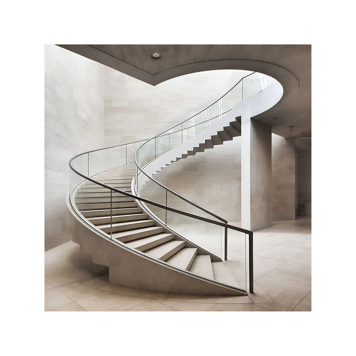 Curved Concrete Staircase | Renate Reichert