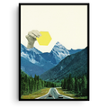 Hexagon Hand Over Mountains | Cassia Beck