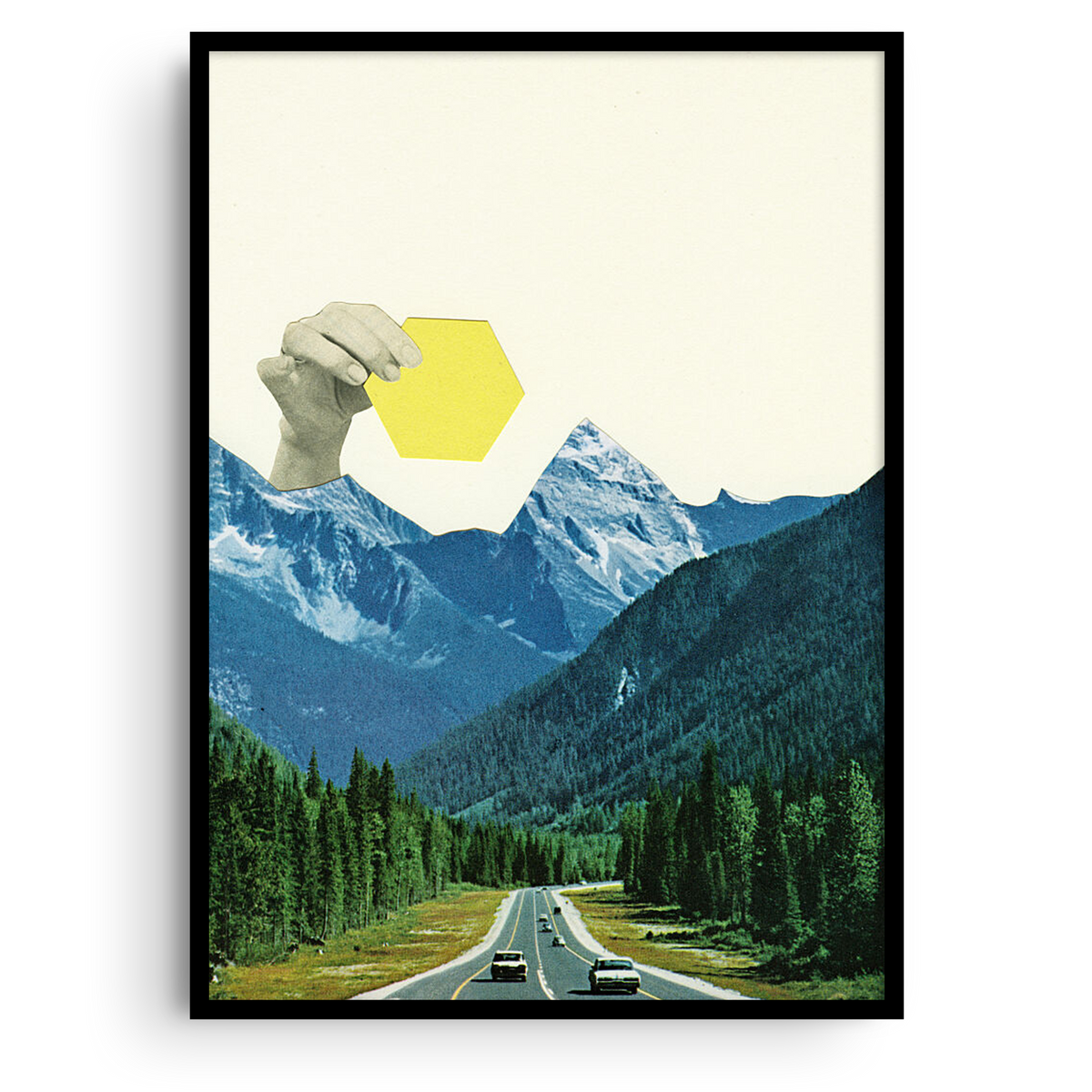 Hexagon Hand Over Mountains | Cassia Beck