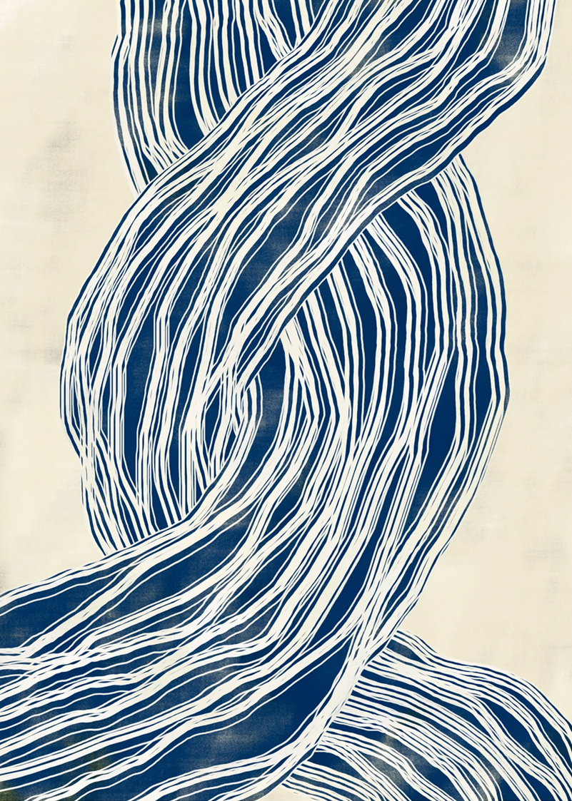 Arte Minimalista Azul