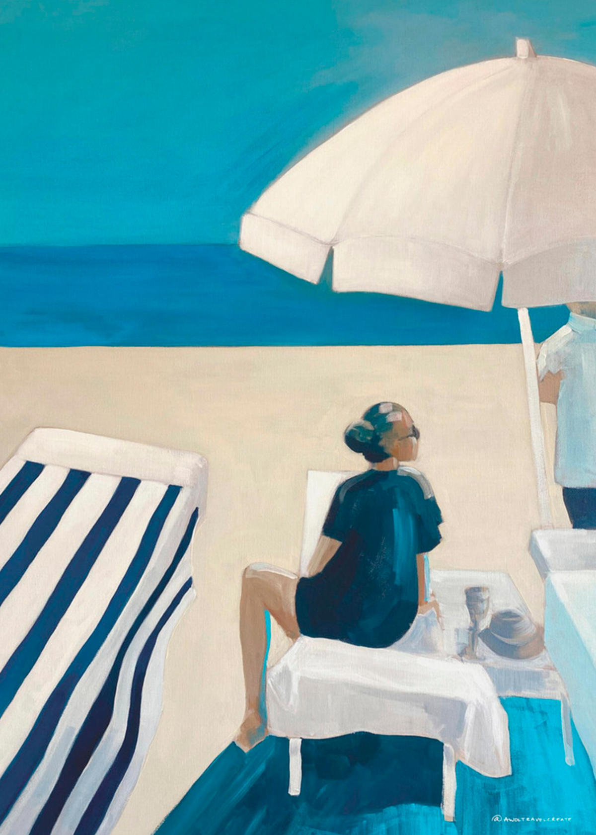 Mediterranean Beach Siesta | Awol Art Alex