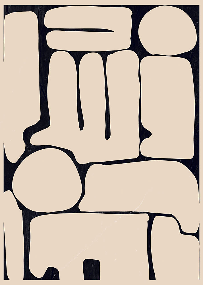 Abstract Organic Forms Beige | ThingDesign