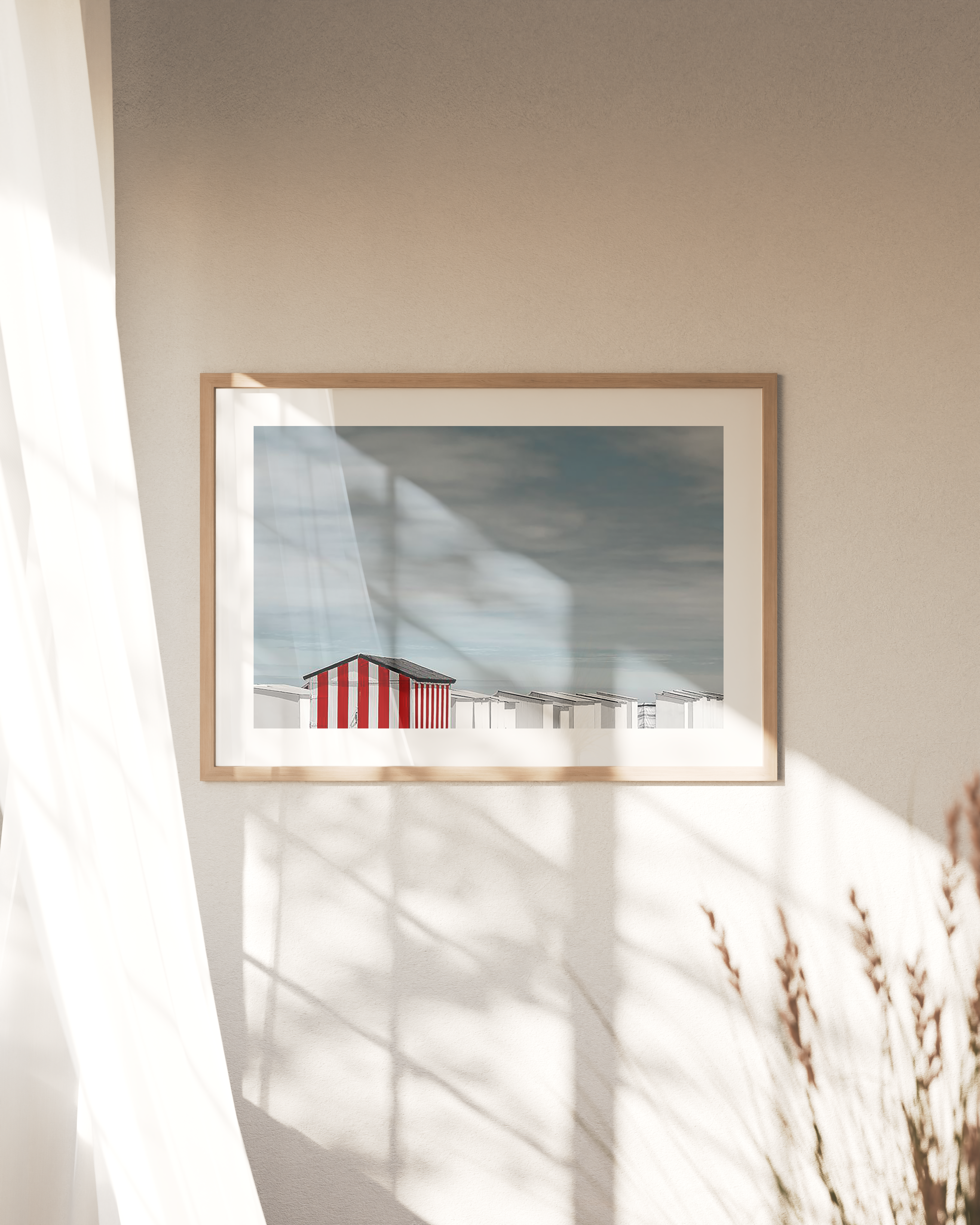 Red Striped Beach Hut | Gilbert Claes
