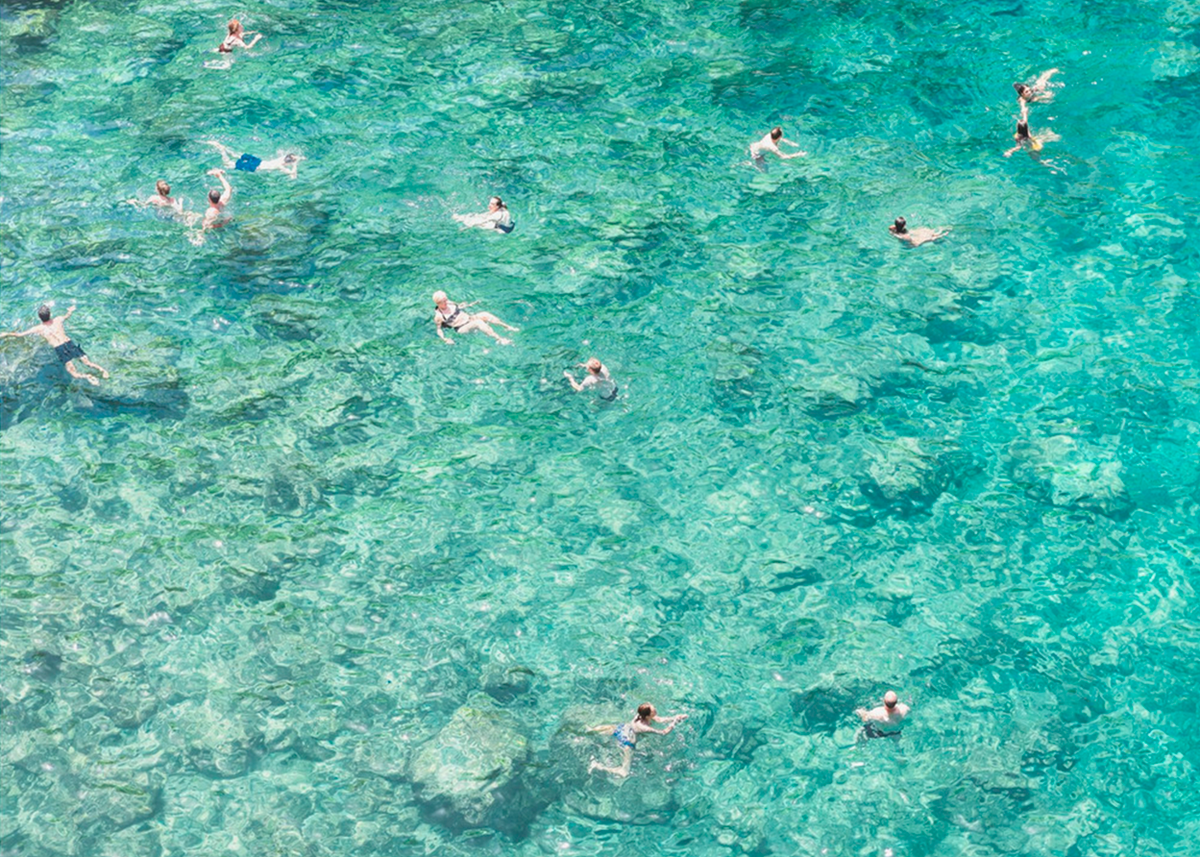 Swimming in the sea