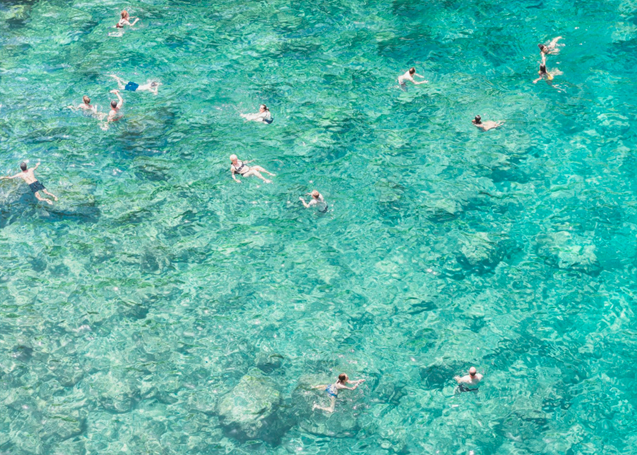 Swimming in the sea