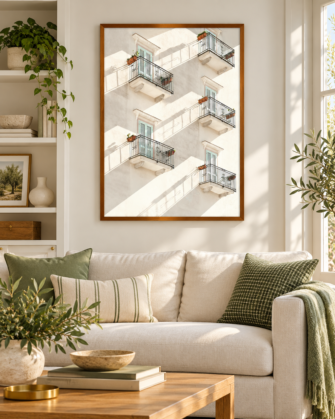 White Balconies Blue Shutters | Karin Kilb