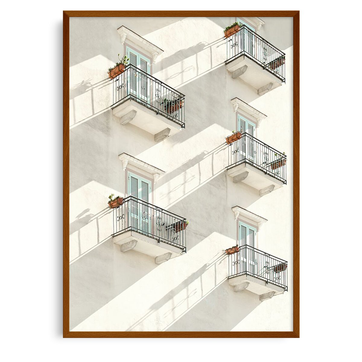 White Balconies Blue Shutters | Karin Kilb